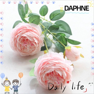 Daphne ช่อดอกโบตั๋นประดิษฐ์ ผ้าไหม ขนาดเล็ก 5 ดอก สําหรับตกแต่งงานแต่งงาน ปาร์ตี้