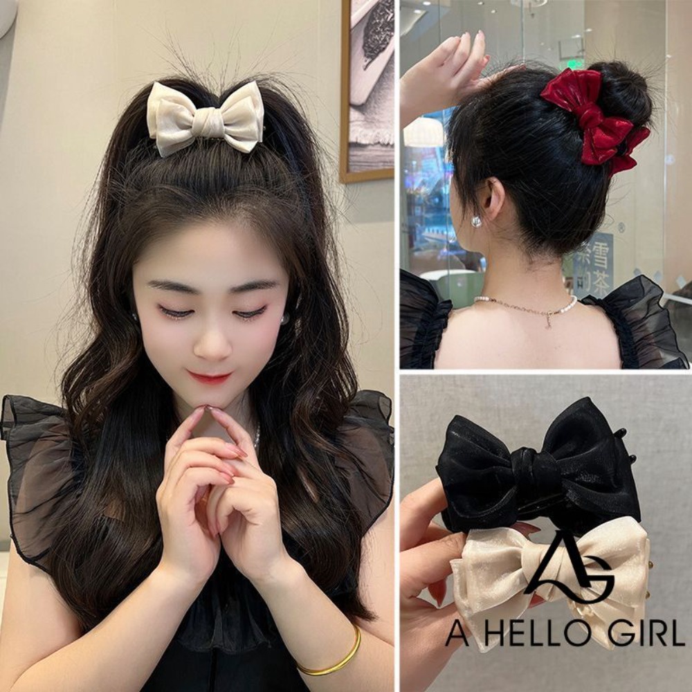 ซูเปอร์นางฟ้าฝรั่งเศสโบว์กิ๊บลูกชิ้นหัวคลิปอุปกรณ์ผมฤดูร้อนอารมณ์หญิงกลับหัวคลิป