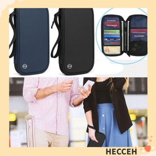 Hecceh กระเป๋าสตางค์ น้ําหนักเบา พร้อมที่ใส่หนังสือเดินทาง RFID กันน้ํา ทนทาน เหมาะกับครอบครัว สําหรับผู้ชาย และผู้หญิง