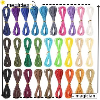 Mag สายเชือกโพลีเอสเตอร์เคลือบแว็กซ์ 1 มม. 262 หลา 28 สี 28 ชิ้น