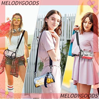 MELODG กระเป๋าโท้ท ทรงกระบอก สีใส กันน้ํา เหมาะกับใส่เล่นกีฬา