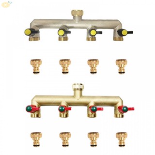 【VARSTR】4-way Distributor 238*84.7mm Garden Hose Quick Connectors Water Tap Distributor