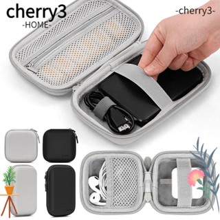Cherry3 กระเป๋าเก็บหูฟัง สายชาร์จ แบบแข็ง สําหรับครัวเรือน