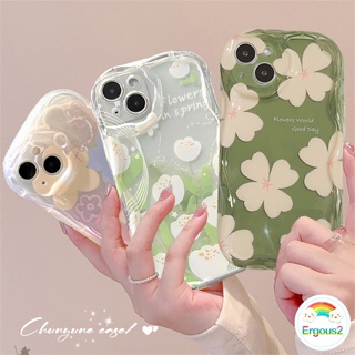 เคสซิลิโคนนิ่ม แบบใส ลายดอกทิวลิป กันกระแทก สําหรับ iPhone 14 13 12 11 Pro Max X Xr Xs Max 8 7 6 6s Plus SE 2020