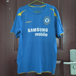 เสื้อกีฬาแขนสั้น ลายทีมชาติฟุตบอล Chelsea home 05 06 AAA ชุดเหย้า สไตล์เรโทร สําหรับผู้ใหญ่