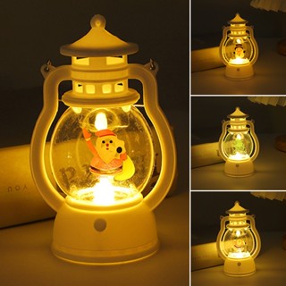 New Christmas Decorative Pony Lantern Santa Claus Snowman Table Decoration Lamp