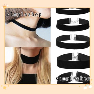 ❀SIMPLE❀ Women Fashion Necklace Retro Black Ribbon Velvet Choker Elegant Classic Vintage Adjustable Statement Jewelry Gothic