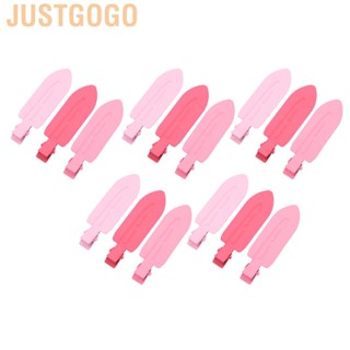 Justgogo 15PCS Crease Free Hair Clips Leaves Shaped Bend Lightweight Hairstyle Bangs for Women