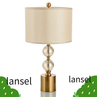 LANSEL Table Lamp Dcorative Lighting Bedside Glass Lampshade Amber Color