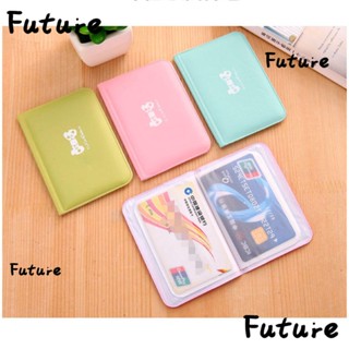 Future กระเป๋าใส่บัตร PVC ประดับโบว์ 12 ช่อง หลากสี อุปกรณ์เสริม สําหรับสุภาพสตรี