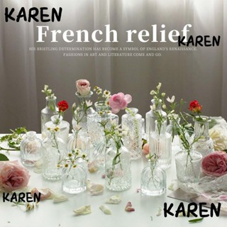 Karen แจกันแก้วใส แจกันดอกไม้ สําหรับตกแต่งบ้าน