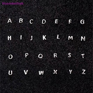 Hoe&gt; ต่างหูสตั๊ด จี้ตัวอักษร A-Z ขนาดเล็ก 26 ตัว เครื่องประดับแฟชั่น เรียบง่าย ของขวัญ สําหรับผู้หญิง 1 คู่