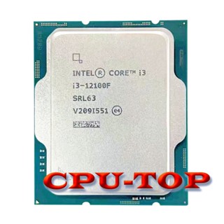 โปรเซสเซอร์ CPU Intel Core i3-12100F i3 12100F 3.3 GHz 4-Core 8-Thread Intel 7 L3=12M 60W LGA 1700