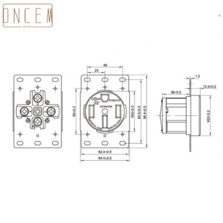 【ONCEMOREAGAIN】Straight Plug Female Industrial Nylon Power Range Self-Grounded UL Volt