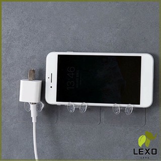 LEXO Plugs Holder ตะขอ**เขากวาง** แขวนปลั๊ก ตะขอแขวนอเนกประสงค์ ติดผนังแบบใส ไม่ต้องเจาะ