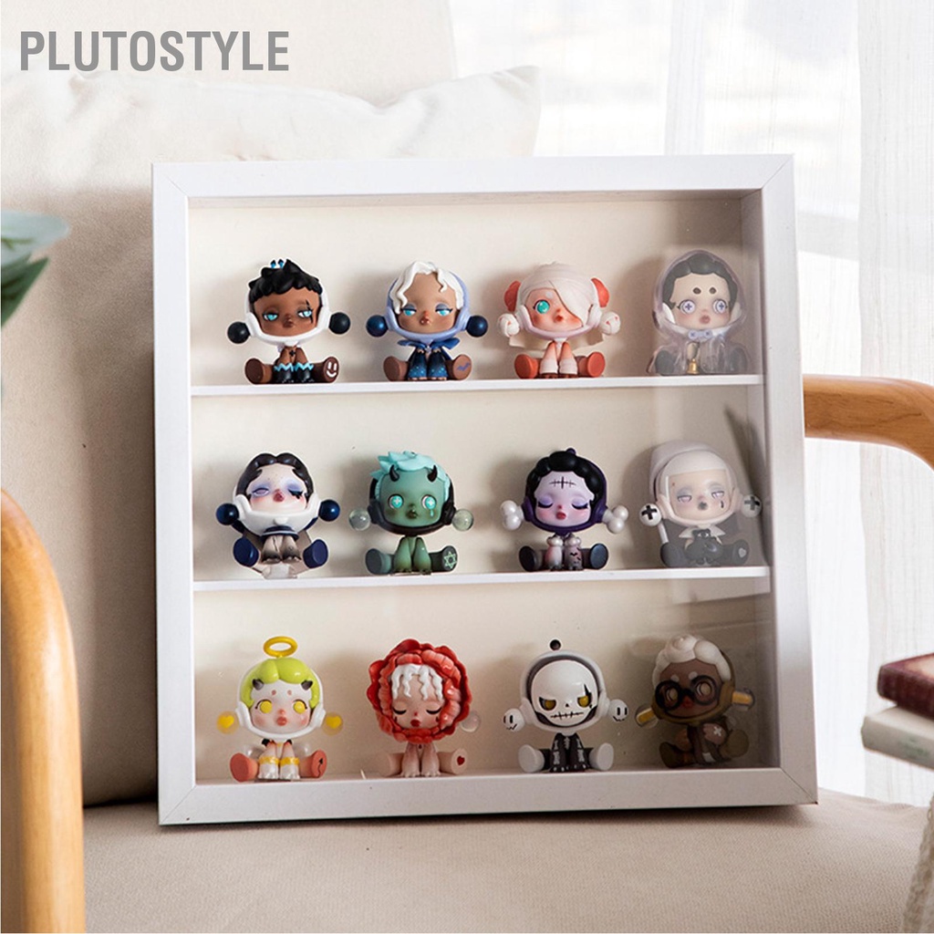 Plutostyle กรณีแสดงรูปอะนิเมะ กล่องเก็บจอแสดงผลหนาสามมิติสำหรับคอลเลกชันของเล่นขนาดเล็ก