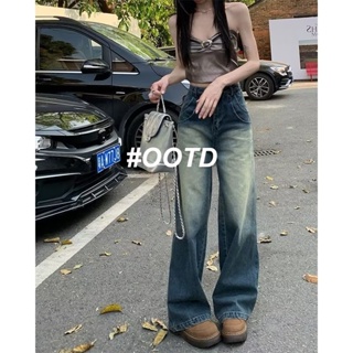   OOTD SHOP กางเกงขายาว กางเกงยีนส์ผู้หญิง ผู้หญิงแฟชั่นเกาหลี  ทันสมัย สบาย Stylish รุ่นใหม่ A97L0WK 36Z230909