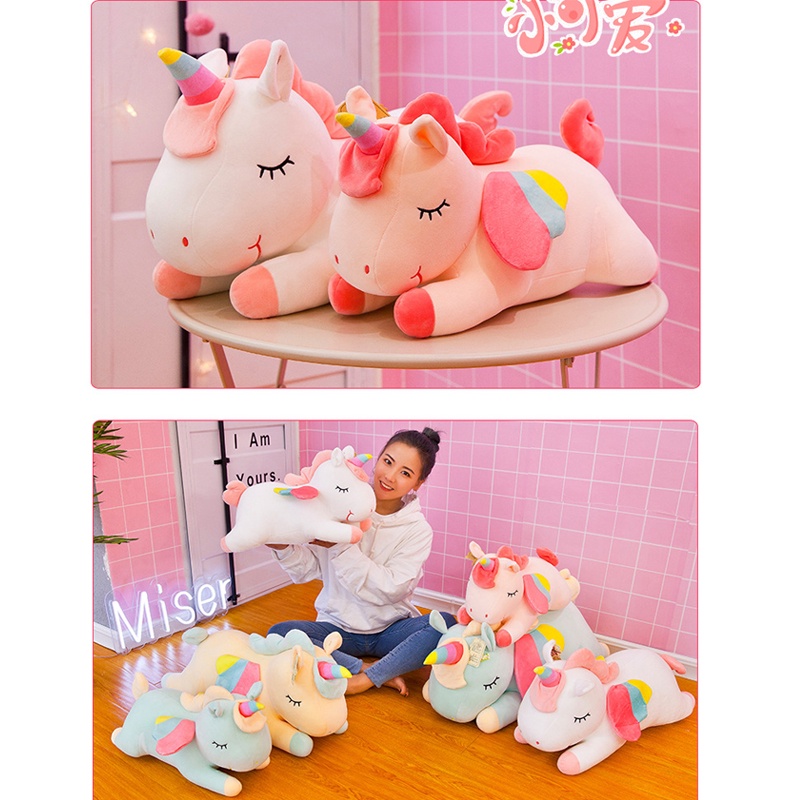 🦄ตุ๊กตายูนิคอร์น ตุ๊กตายูนิคอร์นตัวใหญ่ นุ่มและน่ารัก เหมาะกับของขวัญวันเกิด ของเล่นสําหรับเด็ก - รูปที่ 3