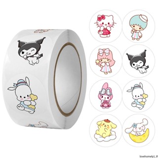 SANRIO สติกเกอร์ซีล ลายการ์ตูน Hello Kitty Kuromi น่ารัก สําหรับตกแต่งแล็ปท็อป DIY จํานวน 500 ชิ้น