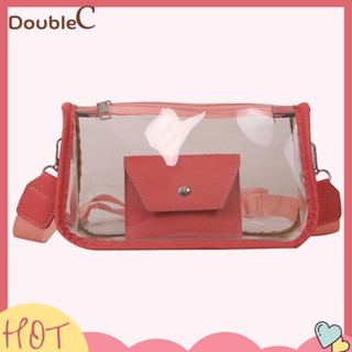 【Double C 】✿   กระเป๋าสะพายไหล่ ทรงสี่เหลี่ยม ขนาดเล็ก สีแคนดี้ สําหรับผู้หญิง 2023