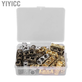 Yiyicc Hair Dreadlock Jewelry Alloy Appropriate Size Fashionable Dreadlocks Beads Durable Vintage with Storage Box for Wedding DIY