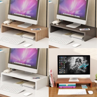 Enjoy Music Monitor Stand Riser ขาตั้งจอคอมพิวเตอร์ตามหลักสรีรศาสตร์ Extra Storage Space Desktop Notebook ฐานยกระดับ