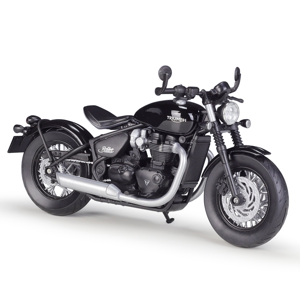Welly โมเดลรถจักรยานยนต์ Triumph Bonneville Bobber Die Cast Vehicles ของเล่นสะสม สําหรับเด็ก 1:12