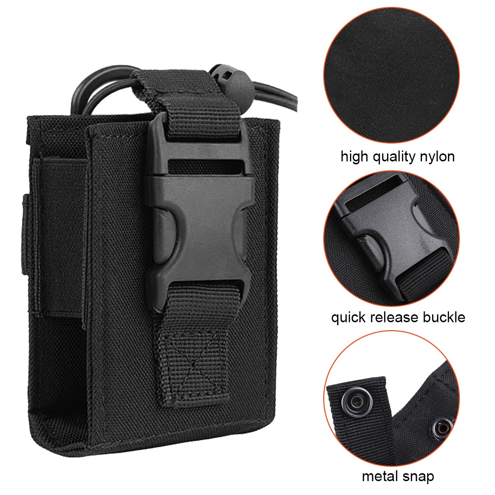 Luc กระเป๋าคาดเอว ผ้าไนล่อน 1000D สําหรับวิทยุสื่อสาร เดินป่า ตั้งแคมป์กลางแจ้ง - รูปที่ 2