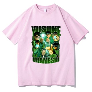 เสื้อยืดลําลอง ผ้าฝ้าย 100% พิมพ์ลายตัวอักษร Yu Yu Hakusho Youke Urameshi balarts สไตล์ญี่ปุ่น แฟชั่นฤดูร้อน สําหรับผู้ชาย