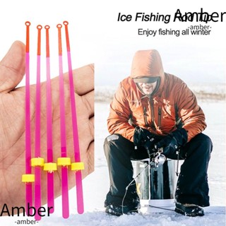 Amber คันเบ็ดตกปลาน้ําแข็ง แบบพกพา 10 ชิ้น