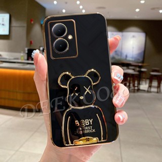 พร้อมส่ง เคสโทรศัพท์มือถือ ลายหมีน่ารัก พร้อมขาตั้ง สําหรับ VIVOY78 VIVOY27 VIVOY02T VIVO Y78 Y27 Y02T 5G 4G 2023