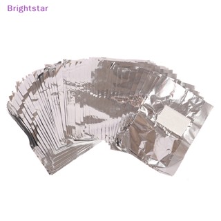 Brightstar ฟอยล์อลูมิเนียม สําหรับล้างเล็บเจล 50 ชิ้น