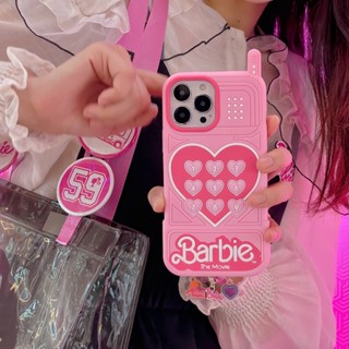 เคสซิลิโคน ลายบาร์บี้ สีชมพู กันกระแทก สําหรับ iphone 11 iphone 13 iphone 14 pro max iphone 12 iphone 14 iphone 13 pro max 12 pro max case 11 pro max 13 pro 14 pro