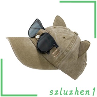 [Szluzhen1] หมวกเบสบอล ระบายอากาศ ปรับได้ พร้อมแว่นกันแดด สําหรับตั้งแคมป์ กีฬา เดินป่า ตกปลา กลางแจ้ง