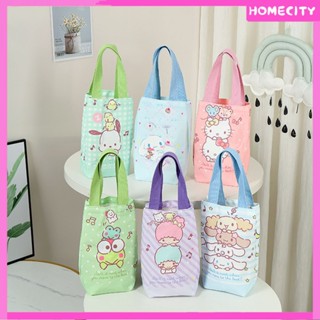 [พร้อมส่ง] Sanrio Canvas Cup Bag Cartoon Stacking Series Canvas Merle Pudding Braised Pot Pot Bag กระติกน้ำร้อนกระเป๋าถือ Umbrella Storage Bag Cover