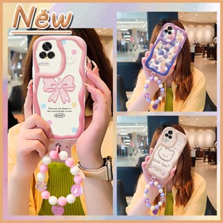 For Girls luxurious Phone Case For Redmi K50 interest Wave border Soft dustproof lovely three-dimensional Full edging Pendants