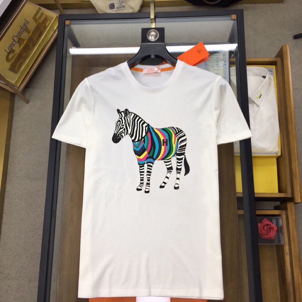 เสื้อยืดคอกลม แขนสั้น พิมพ์ลายดอกไม้ ม้าสี ทรงหลวม แฟชั่นฤดูใบไม้ผลิ และฤดูร้อน สําหรับผู้ชาย และผู้หญิง