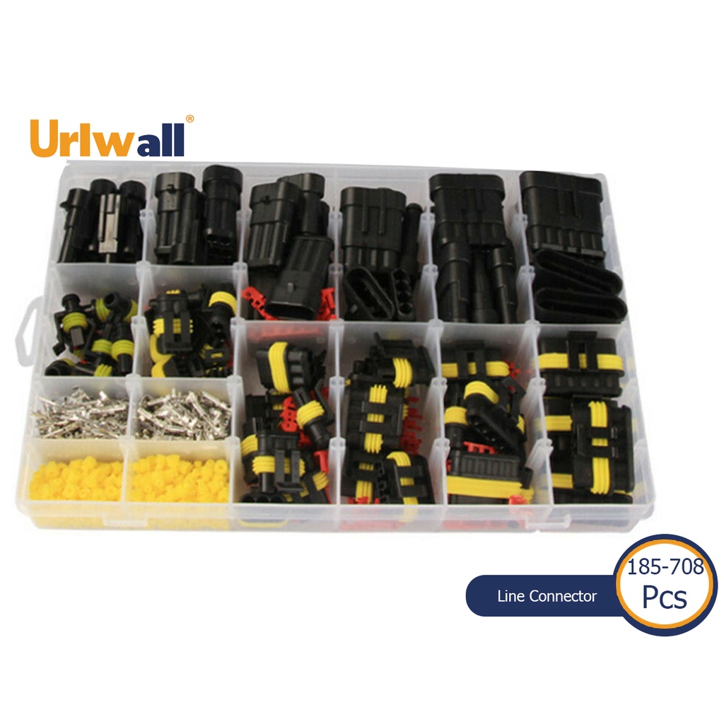 Urlwall ปลั๊กเชื่อมต่อสายไฟ HID 1 2 3 4 Pin Deutsch DT 708 408 382 352 185 ชิ้น กันน้ํา อุปกรณ์เสริม สําหรับรถจักรยานยนต์