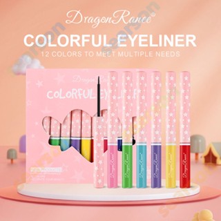 Eyeliner Liquid Waterproof To Color Color Non-smudge Set Eyeliner 12PCS Easy Sweat-proof And 【searson】 【searson】