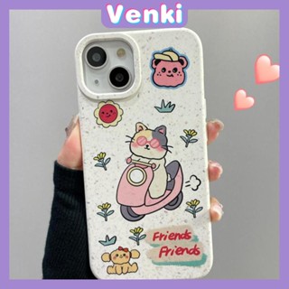 Venki - เข้ากันได้สำหรับ เคส iphone 11 เคสไอโฟน เคสไอโฟน11  เป็นมิตรกับสิ่งแวดล้อม Degradable Case กันกระแทกป้องกันน่ารักขี่รถจักรยานยนต์ลูกแมวเข้ากันได้กับ iPhone 14 Pro max 13 Pro max 12 Pro Max 11 xr xs 7 8Plus