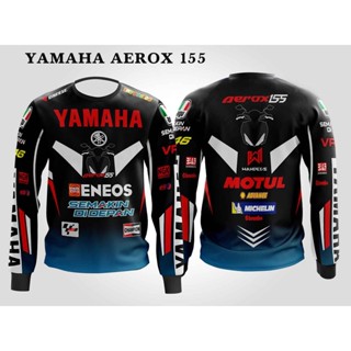 เสื้อแจ็กเก็ตแขนยาว ลาย aerox yamaha สําหรับขี่จักรยานยนต์