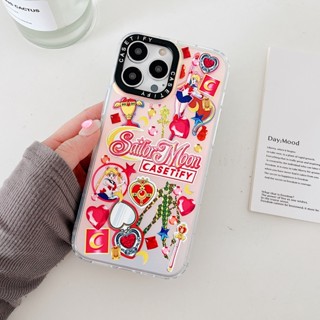【Sailor Moon】casetify เคสโทรศัพท์มือถืออะคริลิค กันหล่น ลายเลเซอร์ดาว หลากสี สําหรับ iPhone 14 Pro Max 14 13Pro Max 12 XR X XS Max 13 11 Promax 14plus 14Pro