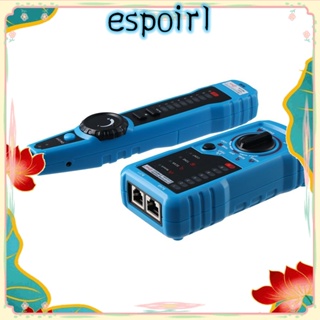 Espo เครื่องทดสอบสายเคเบิล พลาสติก อเนกประสงค์ RJ11 RJ45 พร้อมสายโพรบ ติดตามอีเธอร์เน็ต LAN