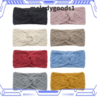 Melodygoods1 ที่คาดผม ผ้าถัก สีพื้น ให้ความอบอุ่น