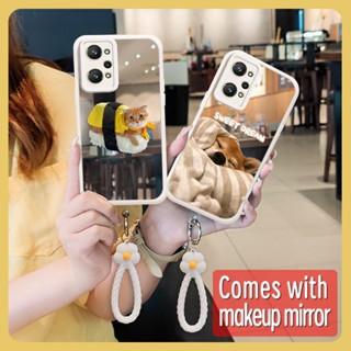 Full edging Mirror surface Phone Case For OPPO Realme GT Neo2 5G/GT2/Q5 Pro/GT NEO3T tulip Hangings Soft case texture