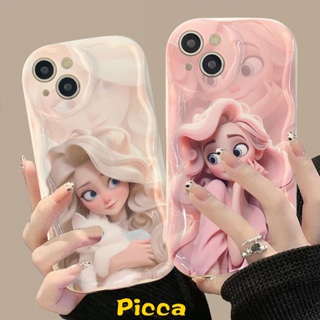 เคสโทรศัพท์มือถือ ขอบโค้ง ลายการ์ตูนเจ้าหญิงดิสนีย์ 3D สําหรับ Oppo A57 A15 A17 A7 A5 A96 A74 A5s A55 A16s A54s A12 A16 A54 A95 A17k A9 A1k A3s A31 A92 A52 A53 A16K A77 A76 A77s A16E