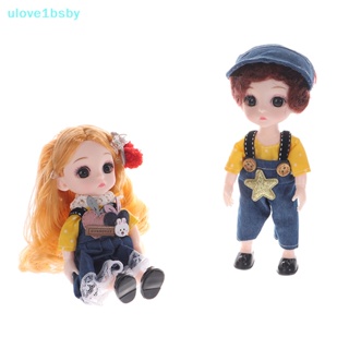 Ulove1bsby ตุ๊กตาฟิกเกอร์ พร้อมเสื้อผ้า รองเท้า ข้อต่อขยับได้ ขนาด 17 ซม. DIY ของเล่น ของขวัญ สําหรับเด็กผู้ชาย ผู้หญิง TH