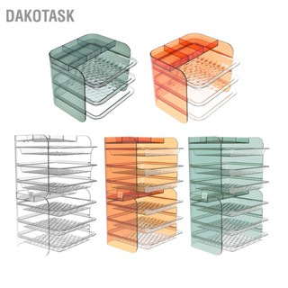 DAKOTASK Multi Layer Sorting Tray ถาดอะคริลิกออแกไนเซอร์สำหรับเครื่องสำอางครัวที่วางจานด้านข้างชั้นวางของ