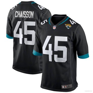 New1 NFL Jacksonville Jaguars Game Jersey KLavon Chaisson เสื้อยืดลําลอง แขนสั้น คอกลม พลัสไซซ์ สําหรับผู้ชาย เหมาะกับการเล่นกีฬา