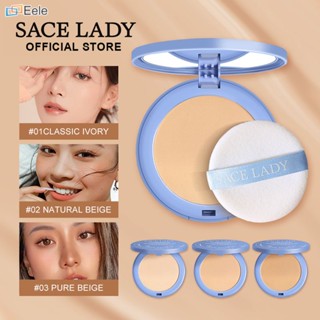 [ของแท้ 100%] SACE LADY Matte Compact Powder Long -term Oil Control All Day Without Makeup No Card Powder Anti -oxidation Go Out For Daily Makeup Powder Cakes ↑Eele